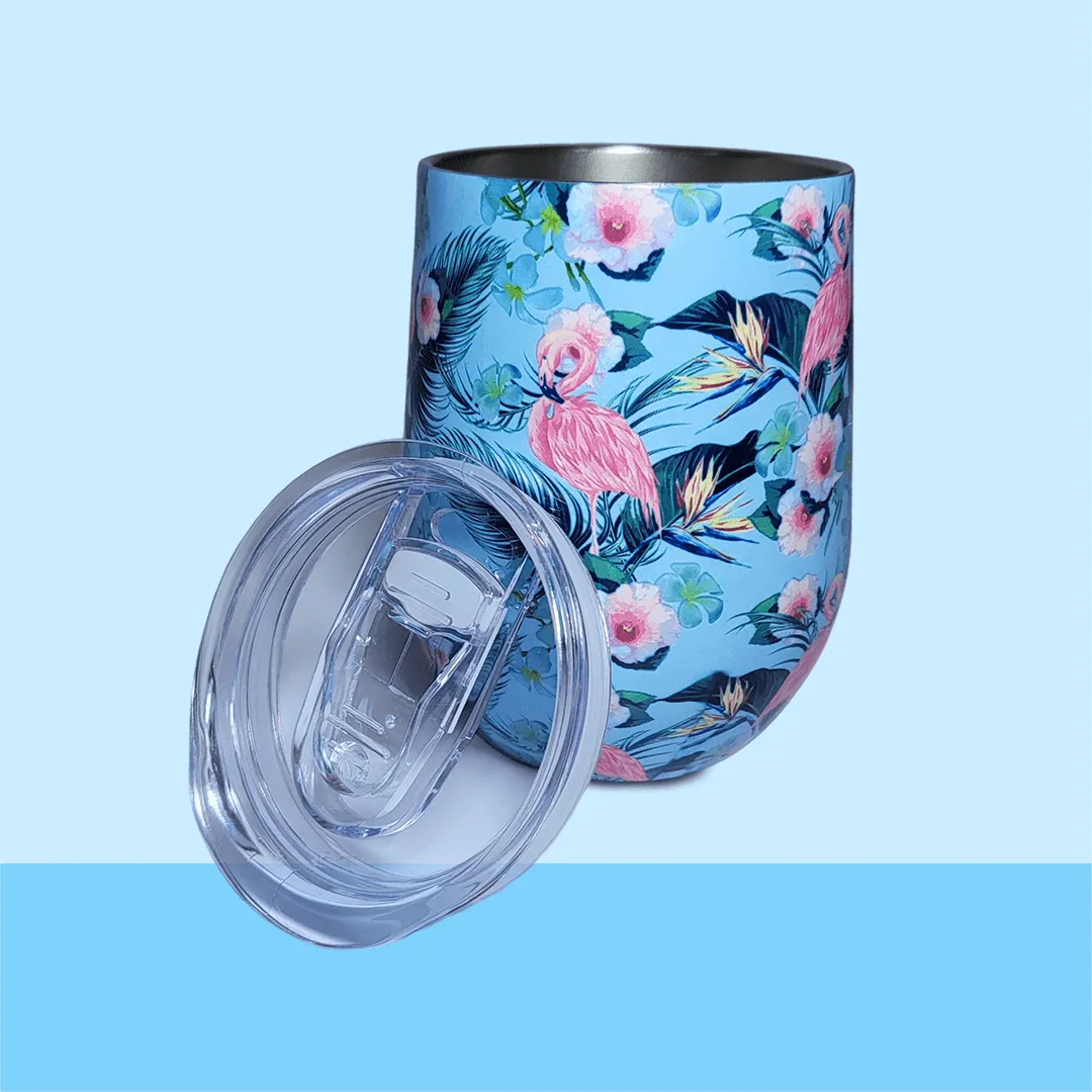 Bubble Mug - Floral Flamingos