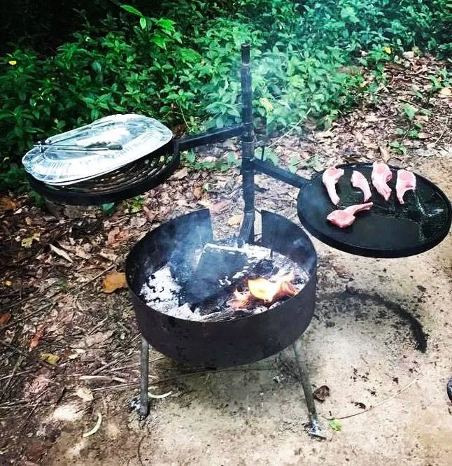 Camping Fire Pit, for use with Swinging Kits (no post included)