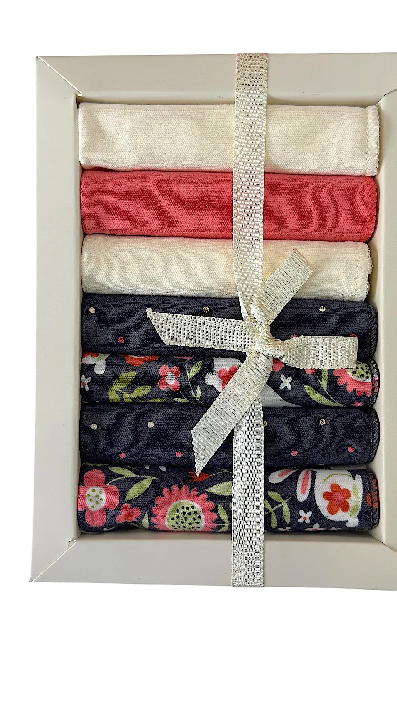 Caramel 7-Pack Washcloths- Floral