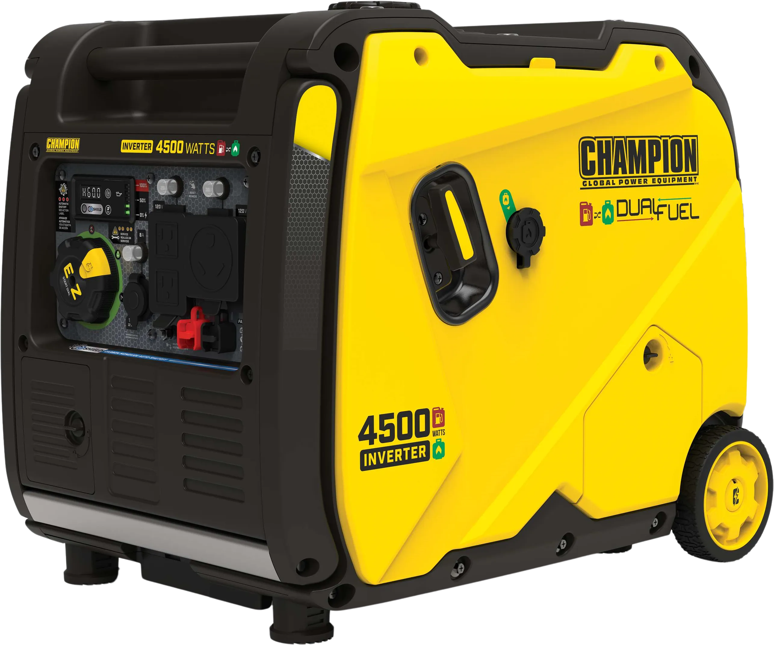 Champion 2001319 3500W/4500W Generator Dual Fuel Inverter Electric Start with CO Shield New