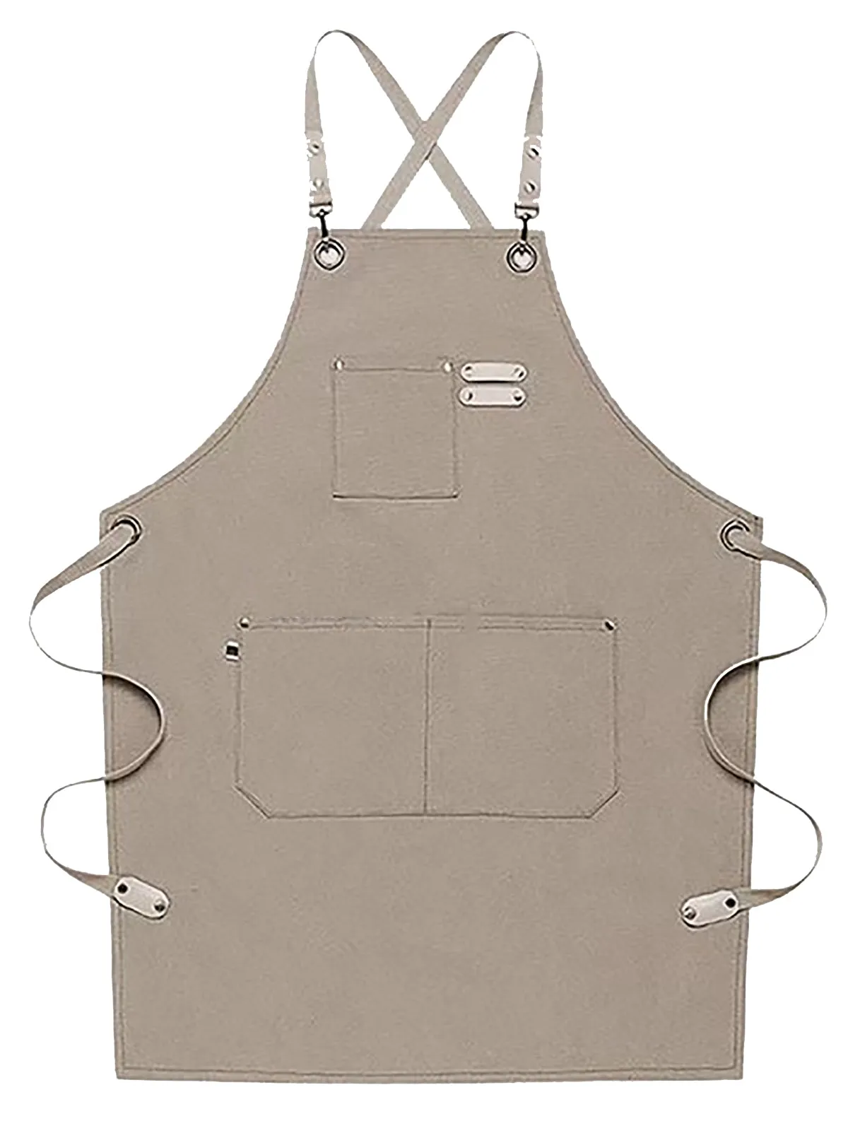 Chef Aprons Canvas Cross Back Premium : Stylish Unisex Design with Spacious Pockets