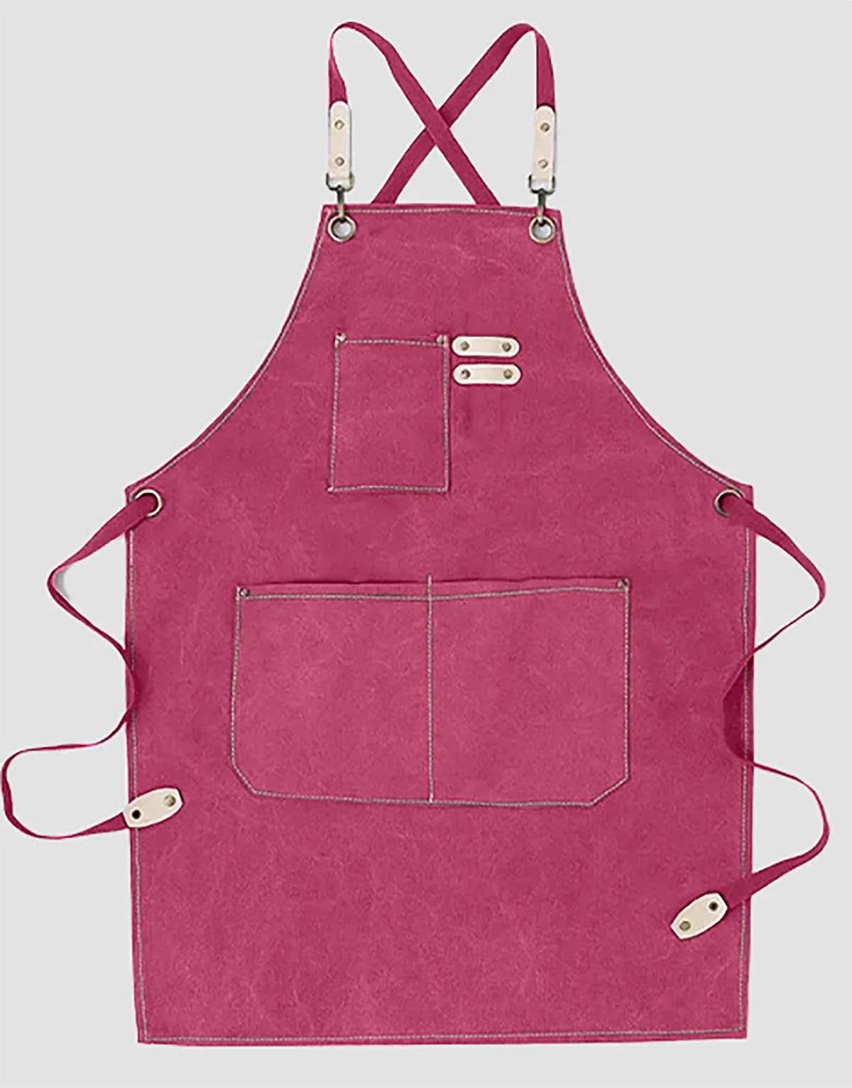 Chef Aprons Canvas Cross Back Premium : Stylish Unisex Design with Spacious Pockets