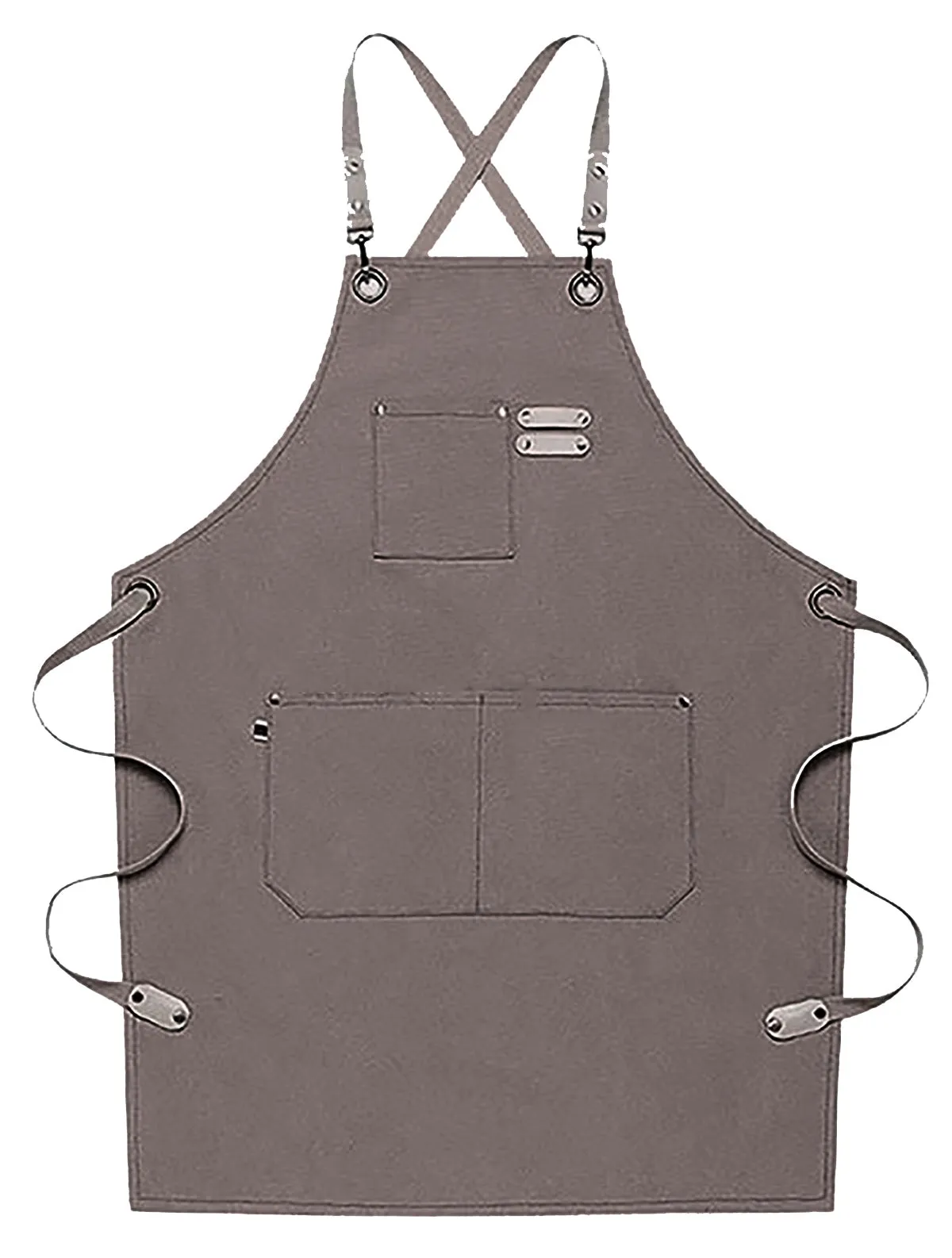 Chef Aprons Canvas Cross Back Premium : Stylish Unisex Design with Spacious Pockets