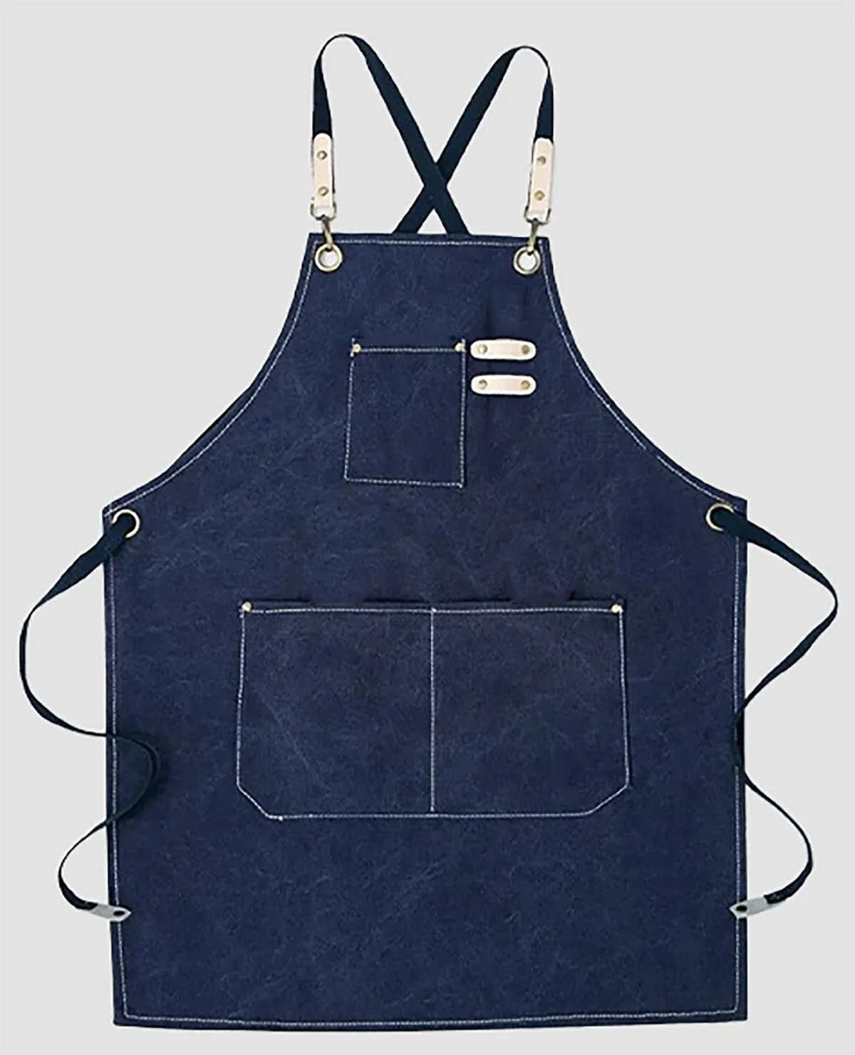 Chef Aprons Canvas Cross Back Premium : Stylish Unisex Design with Spacious Pockets