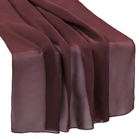 Chiffon Wedding Table Runner 10FT x 27" - Burgundy