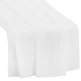 Chiffon Wedding Table Runner 10FT x 27" - White