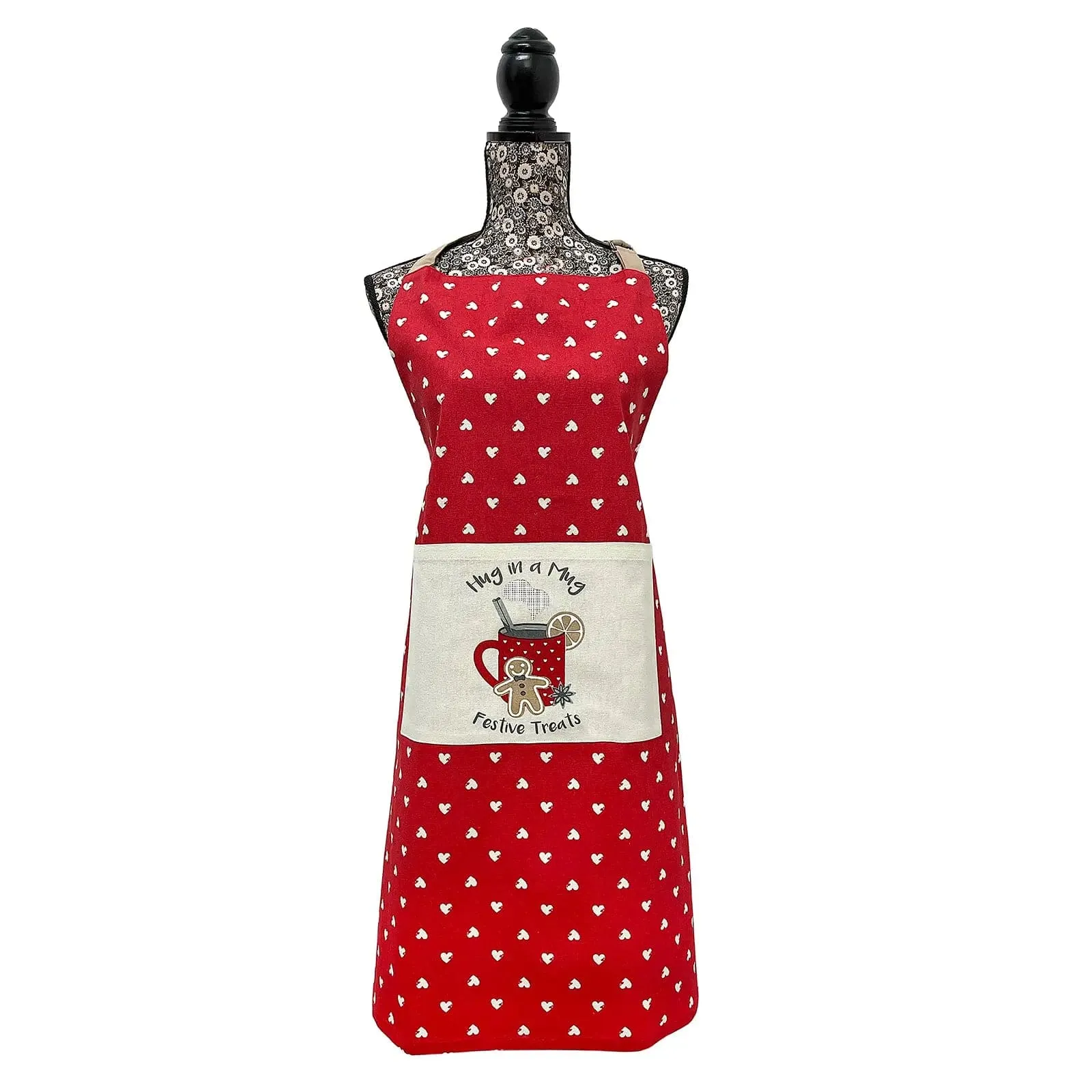 Christmas Apron Festive Dinner Cook Bake Adjustable Neck