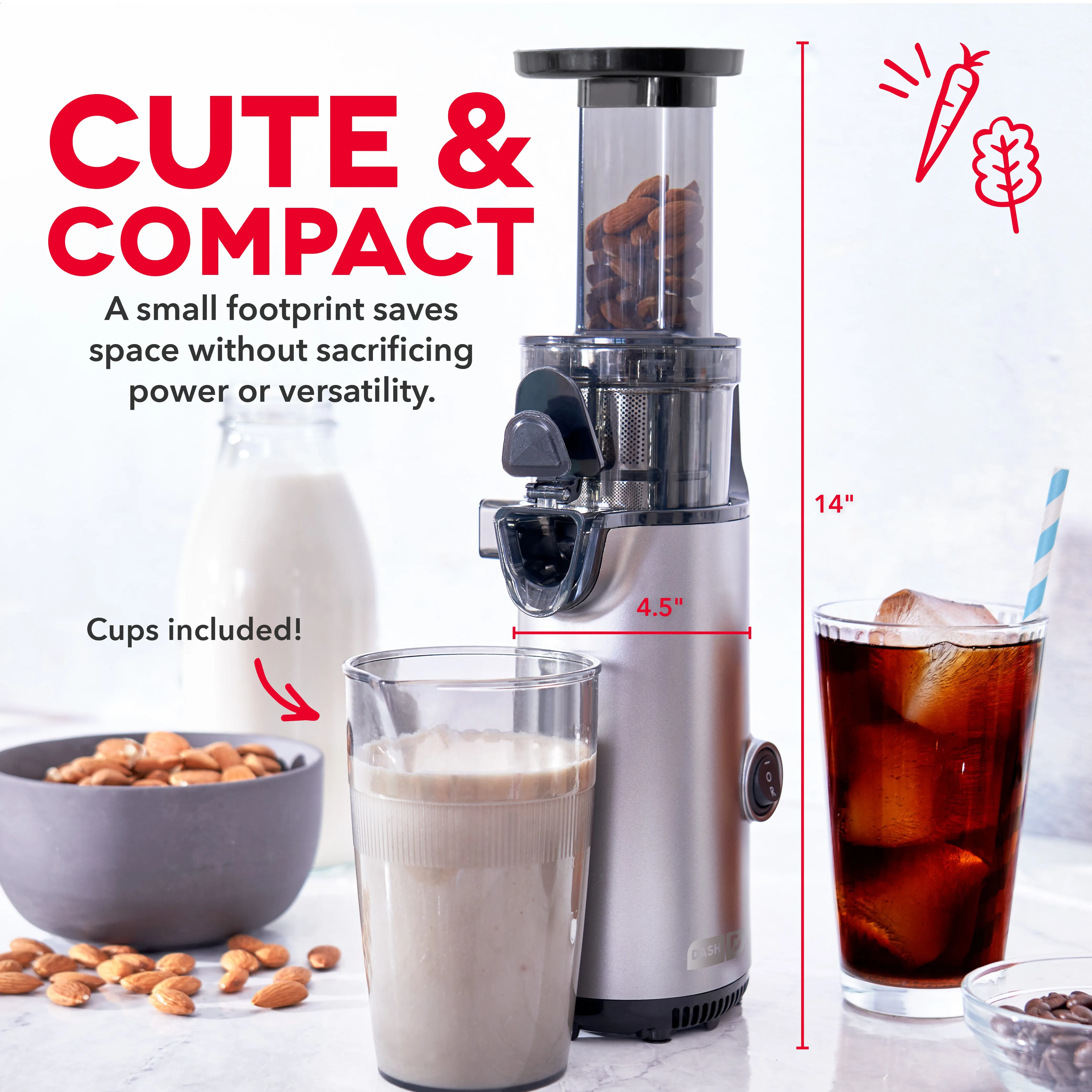 Compact Cold Press Power Juicer