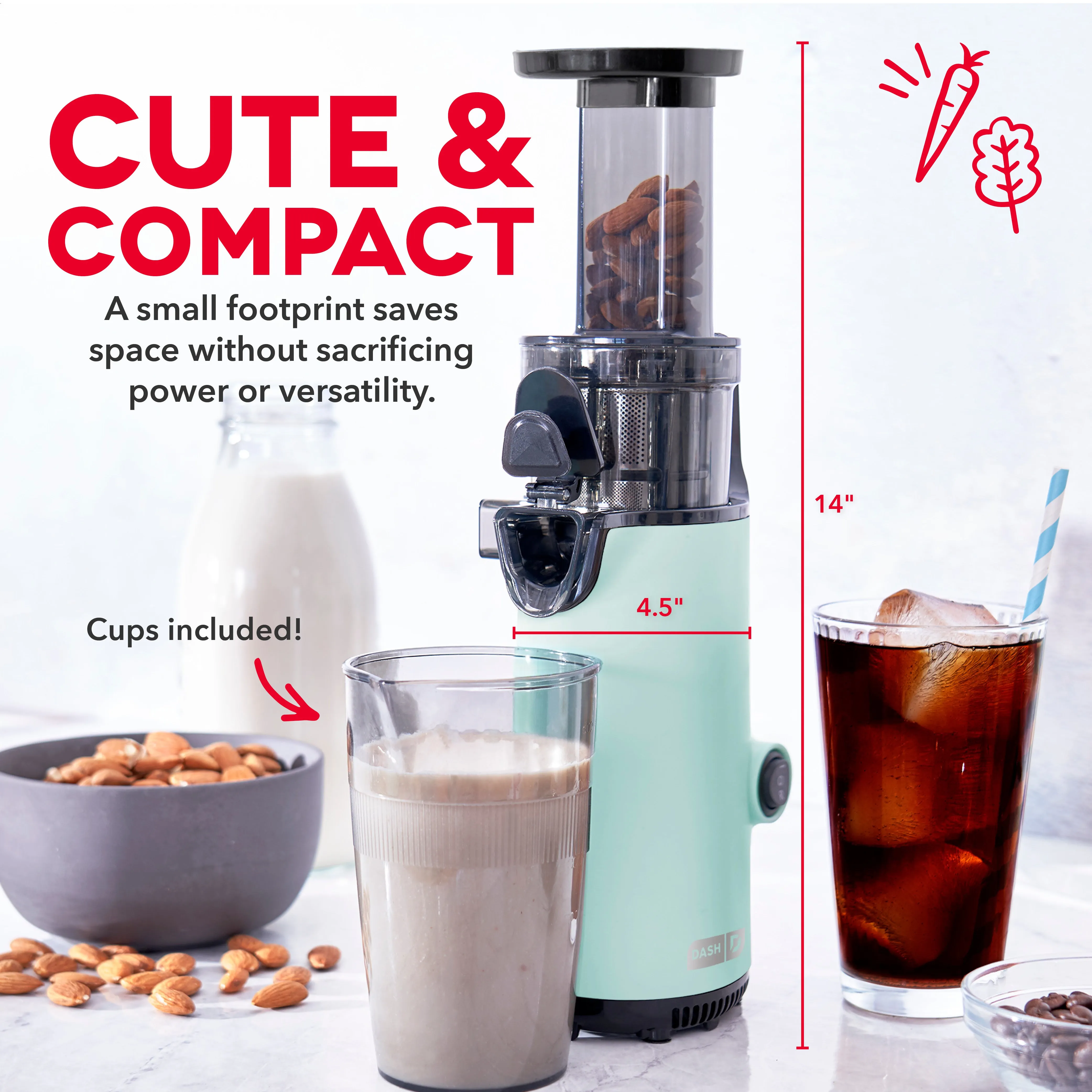 Compact Cold Press Power Juicer