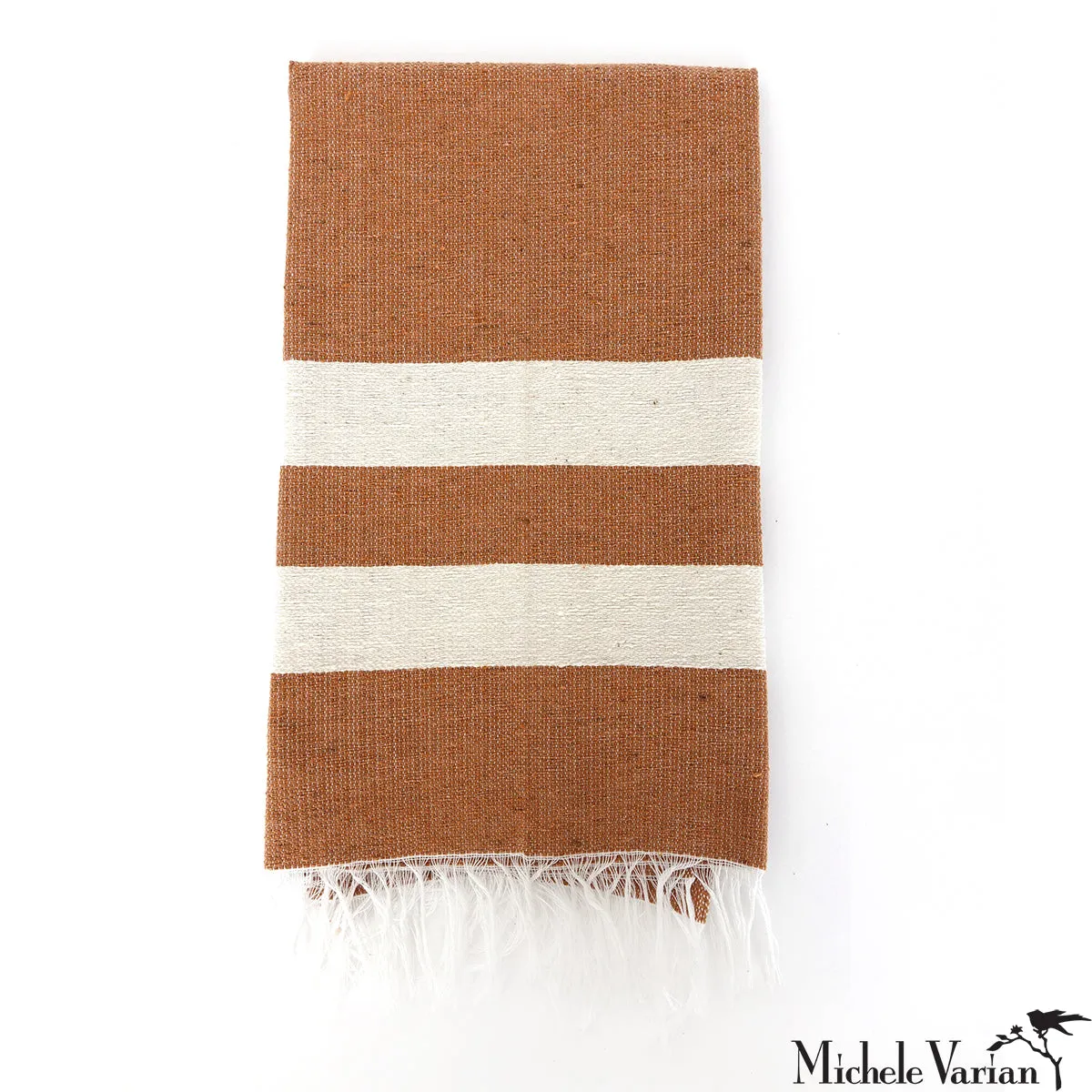 Cotton Hand Towel Brown White