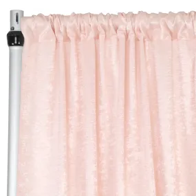 Crinkle Shimmer 12ft H x 52" W Drape/Backdrop Panel - Blush/Rose Gold