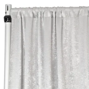 Crinkle Shimmer 12ft H x 52" W Drape/Backdrop Panel - Silver