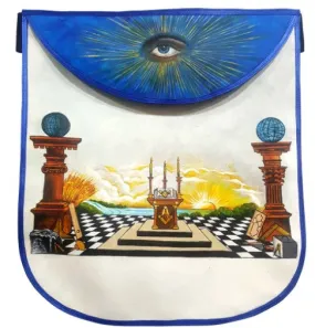 Custom Hand-Painted Scottish Rite Masonic Apron