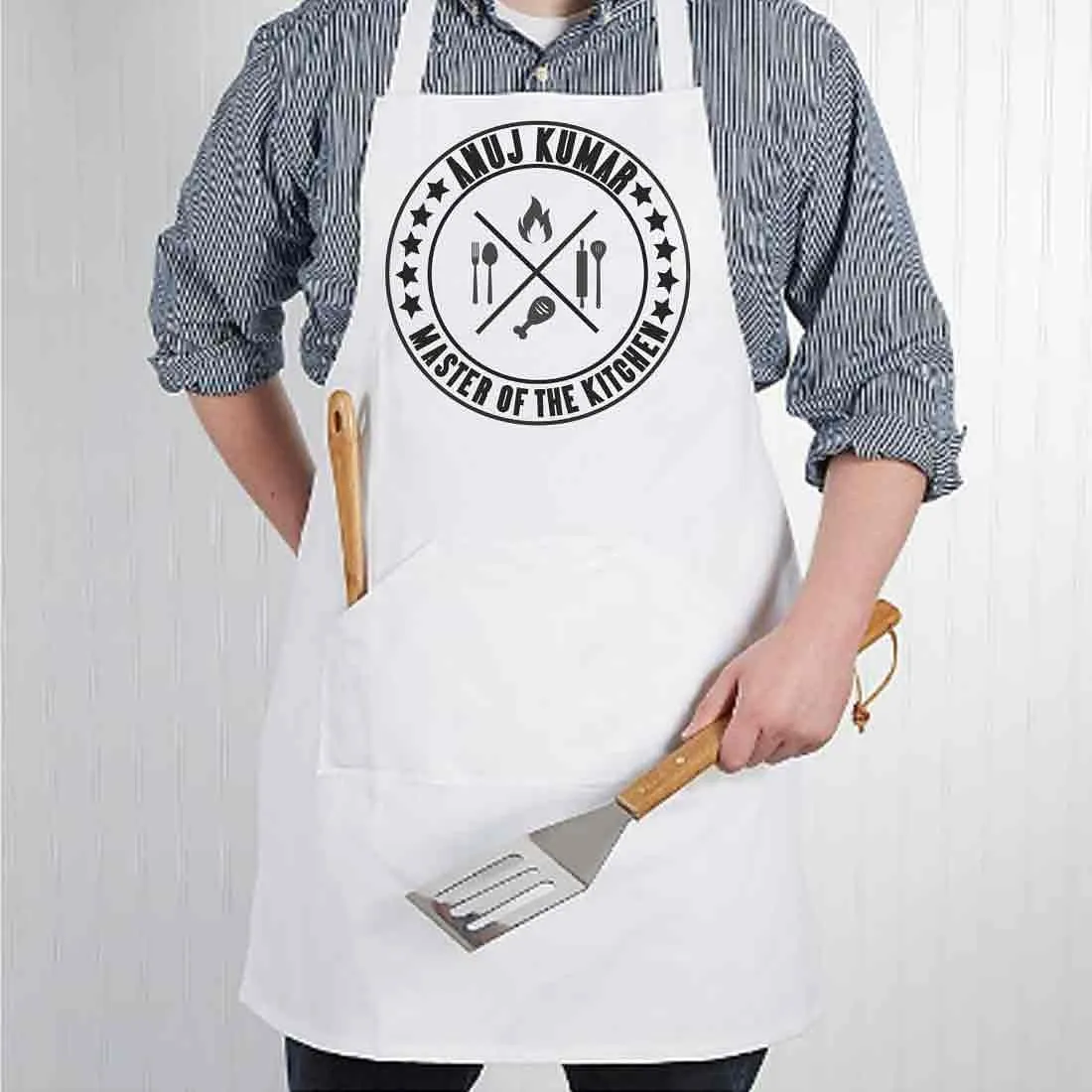 Custom Made Kitchen Apron for Mens Baking - Kitchen Master