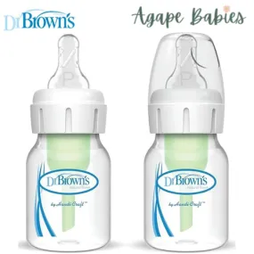 Dr Brown's PP Narrow-Neck Options  Bottle 2 OZ/60 ML , Twin-PK