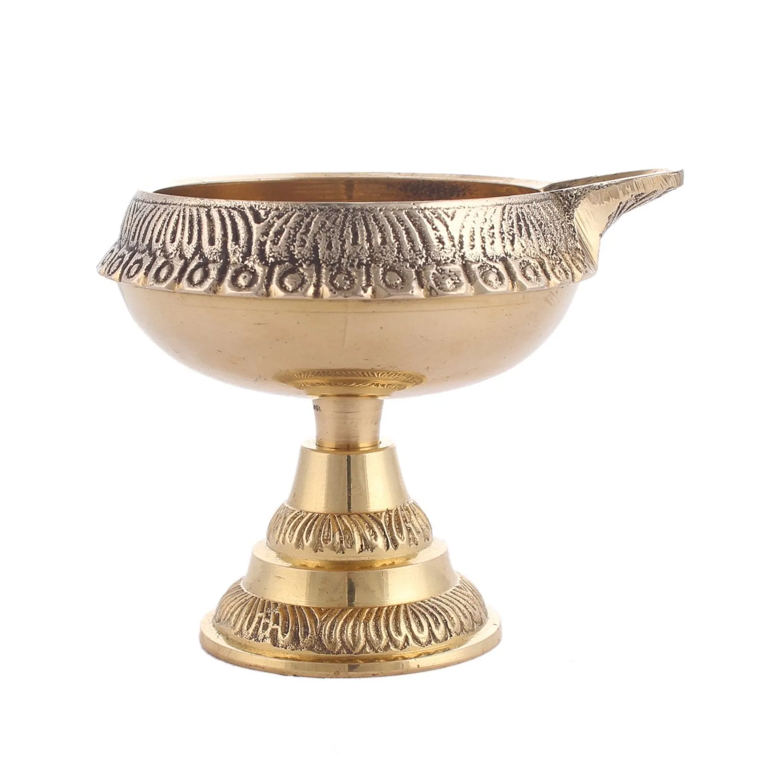 DreamKraft Brass Diwali Kuber Deepak On Stand (Diya Oil Lamp) For Puja Home Décor (Set of 2)