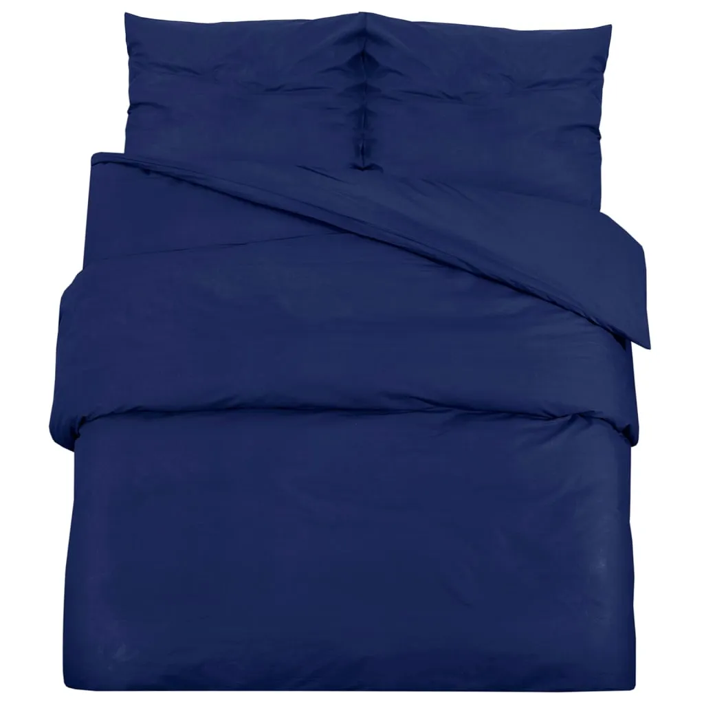 Duvet Cover Set Navy Blue 200x200 cm Light-weight Microfiber