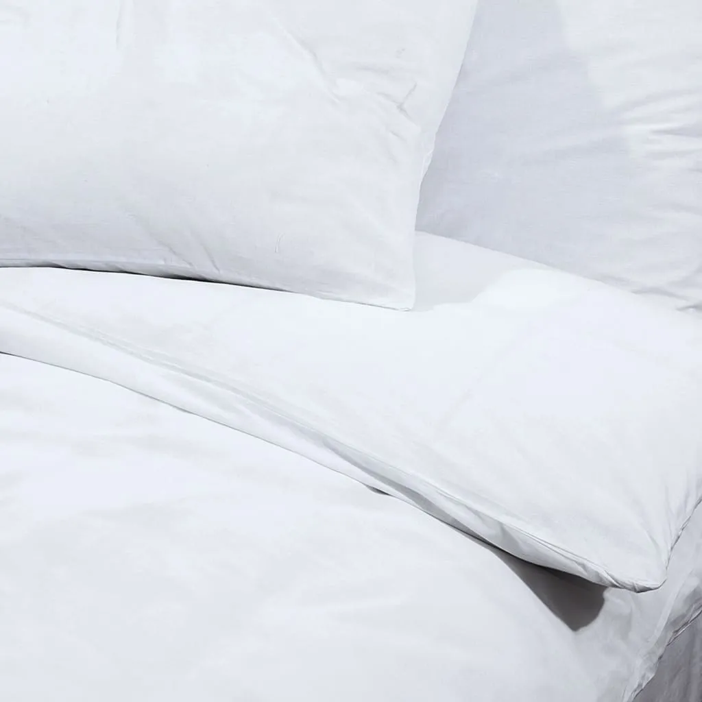 Duvet Cover Set White 260x220 cm Cotton