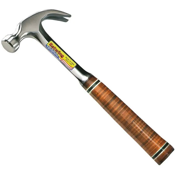 E16C - Estwing  Curved Claw Hammer - Leather Grip 16oz