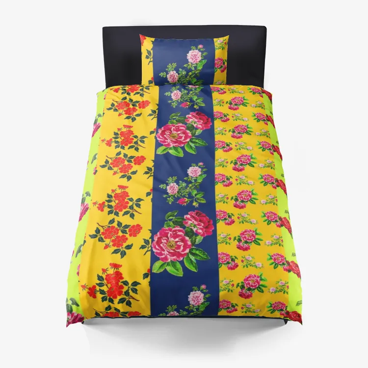 Eclectic Florals Microfiber Duvet Cover