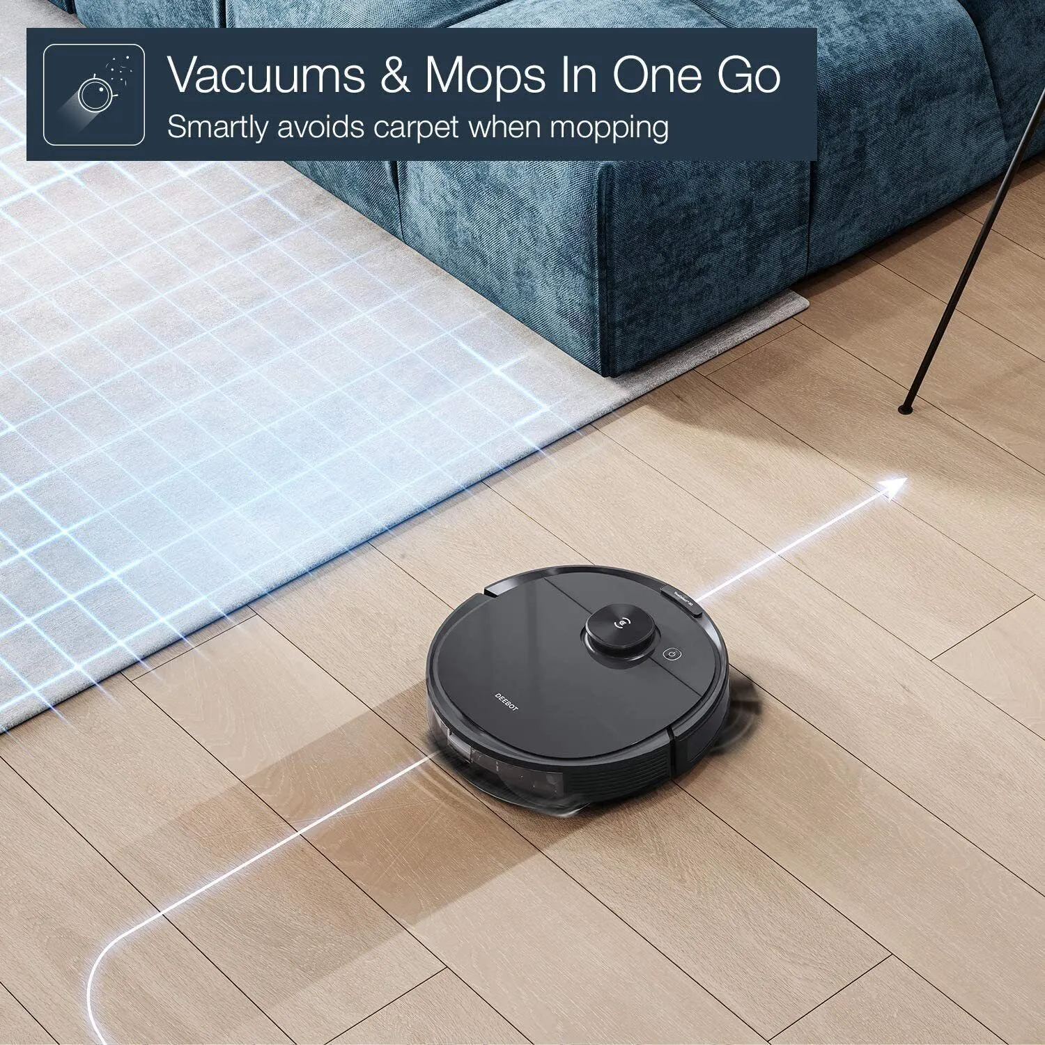 ECOVACS DEEBOT N8  All-In-One Robot Vacuum Cleaner and Mop, Auto-Empty Station