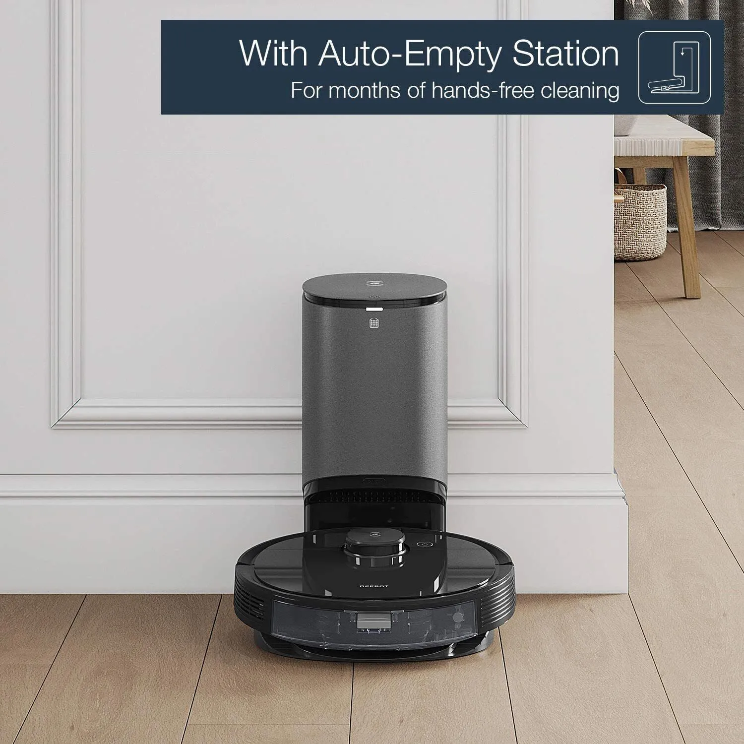 ECOVACS DEEBOT N8  All-In-One Robot Vacuum Cleaner and Mop, Auto-Empty Station