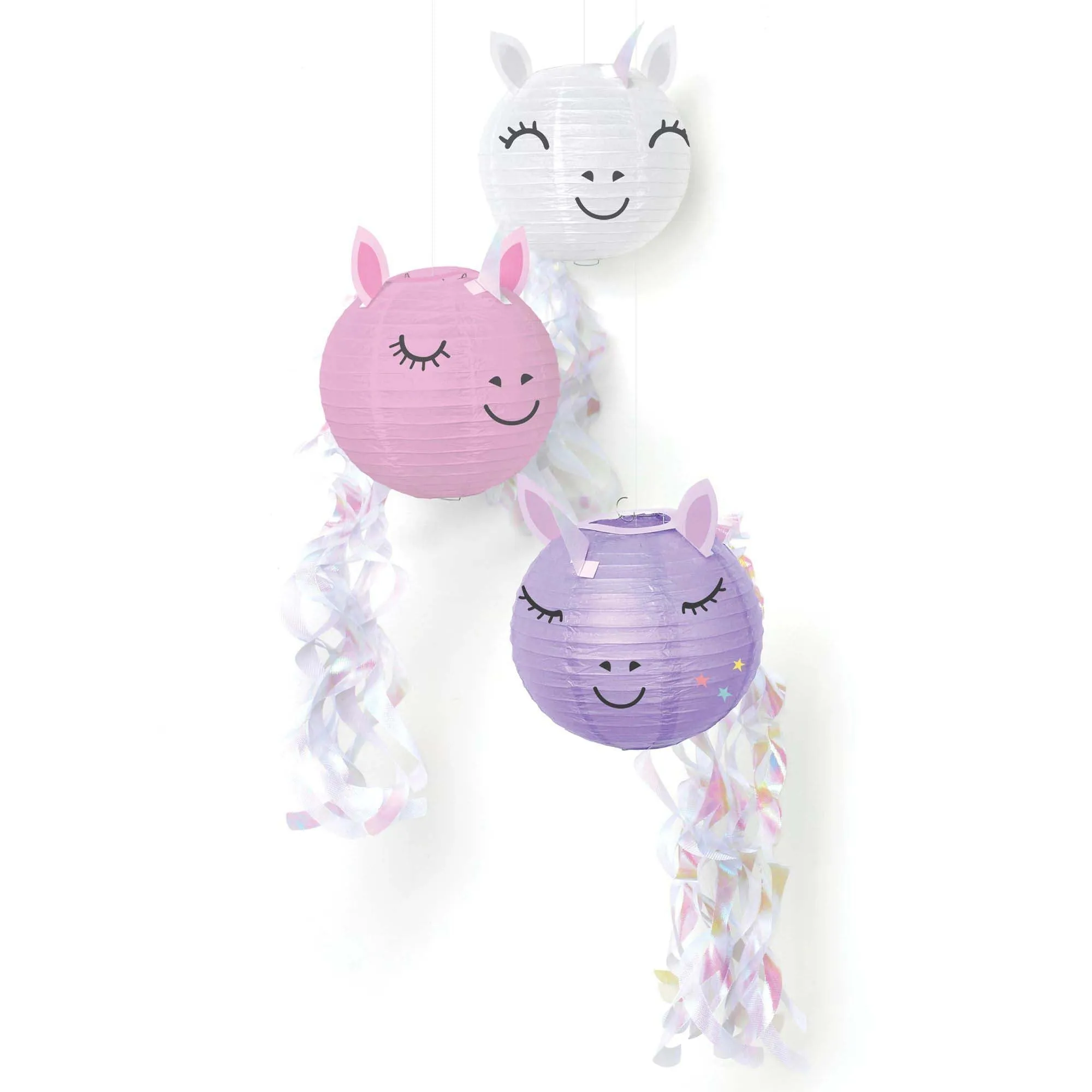 Enchanted Unicorn Lanterns, 9 1/2 Inches, 3 Count