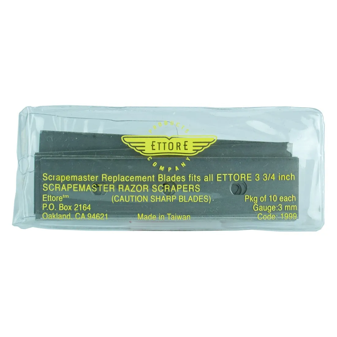 Ettore Scrapemaster Replacement Carbon Blades - 4 Inch