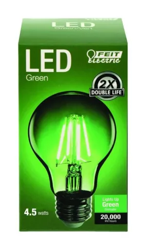 FEIT Electric  Filament  A19  E26 (Medium)  LED Bulb  Green  30 Watt