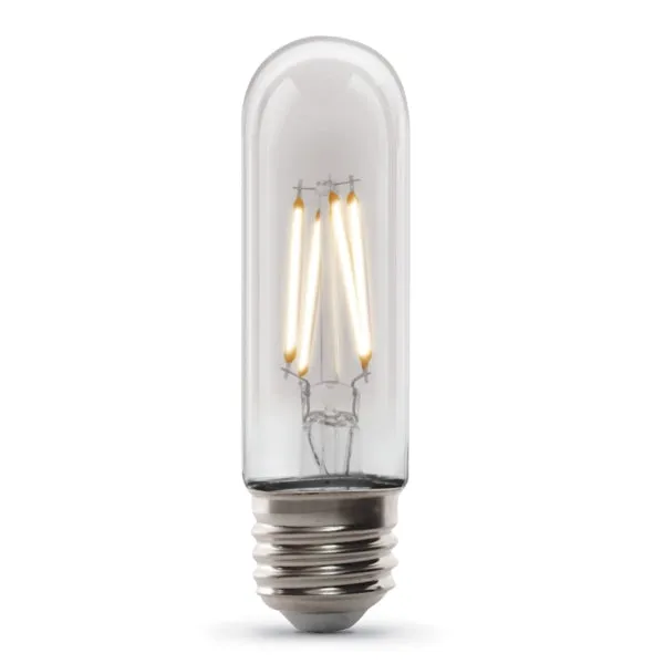 Feit Electric T10/CL/VG/LED LED Bulb, Decorative, T10 Lamp, 40 W Equivalent, E26 Lamp Base, Dimmable, Clear