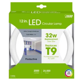 Feit Plug & Play T9 Cool White 12 in. G10Q Circular LED Bulb 32 Watt Equivalence 1 pk