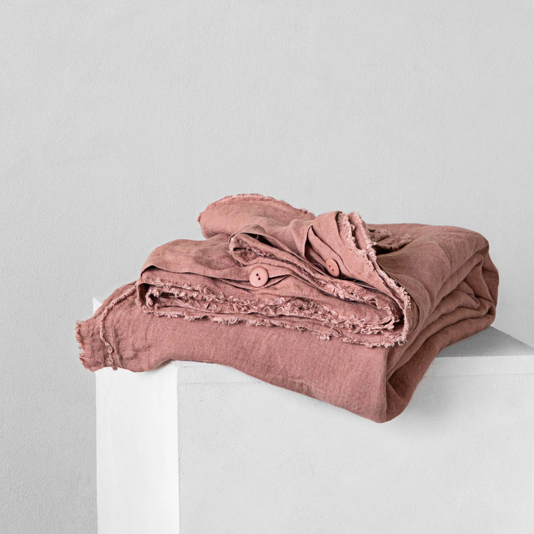 Flocca Linen Duvet Cover - Rosa