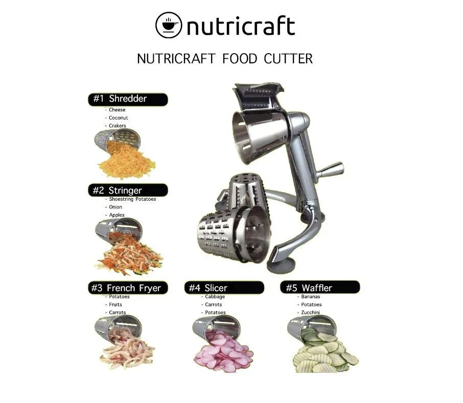 Food Cutter with 5 Cones