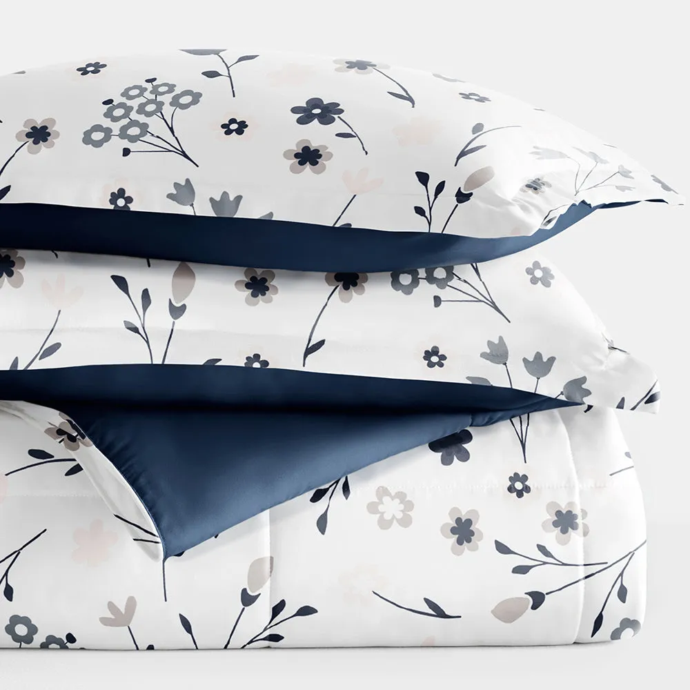 Forget Me Not Reversible Down-Alternative Comforter Set - 12 Days of Deals