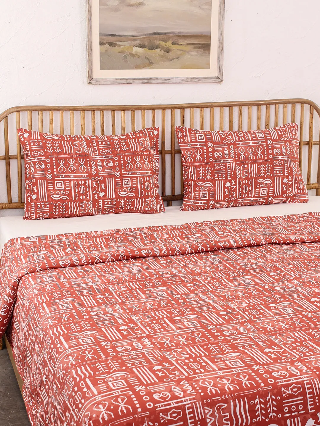 Gamathi Double Duvet Cover (Rust)