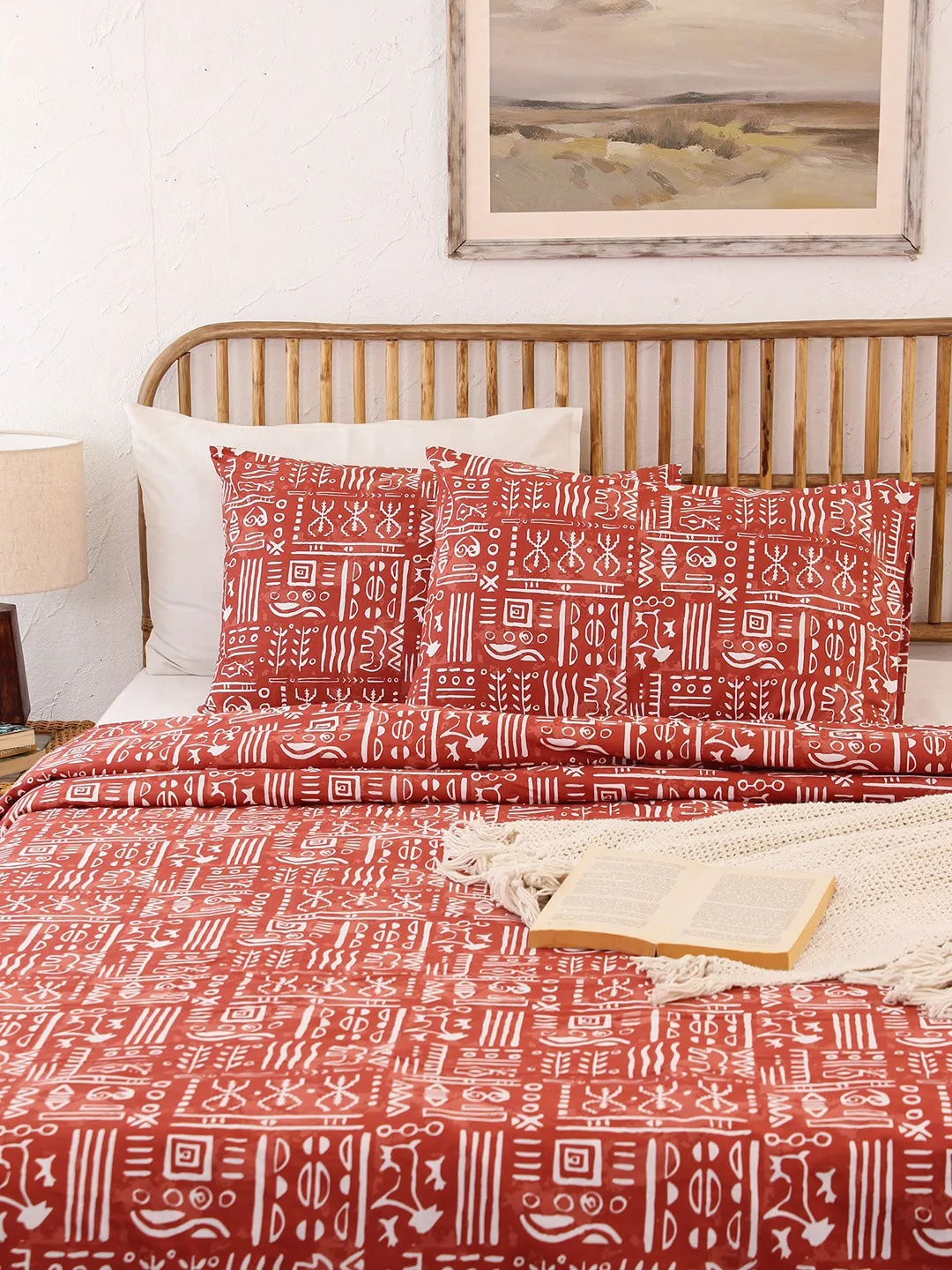 Gamathi Double Duvet Cover (Rust)