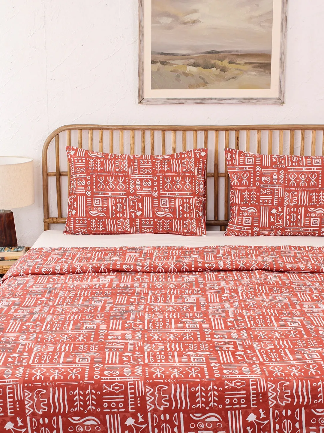 Gamathi Double Duvet Cover (Rust)