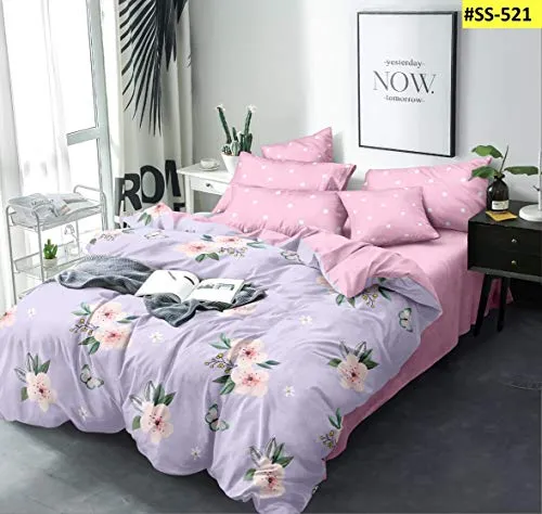 Generic Cotton 300 TC Bedding Set (Multicolour_King)