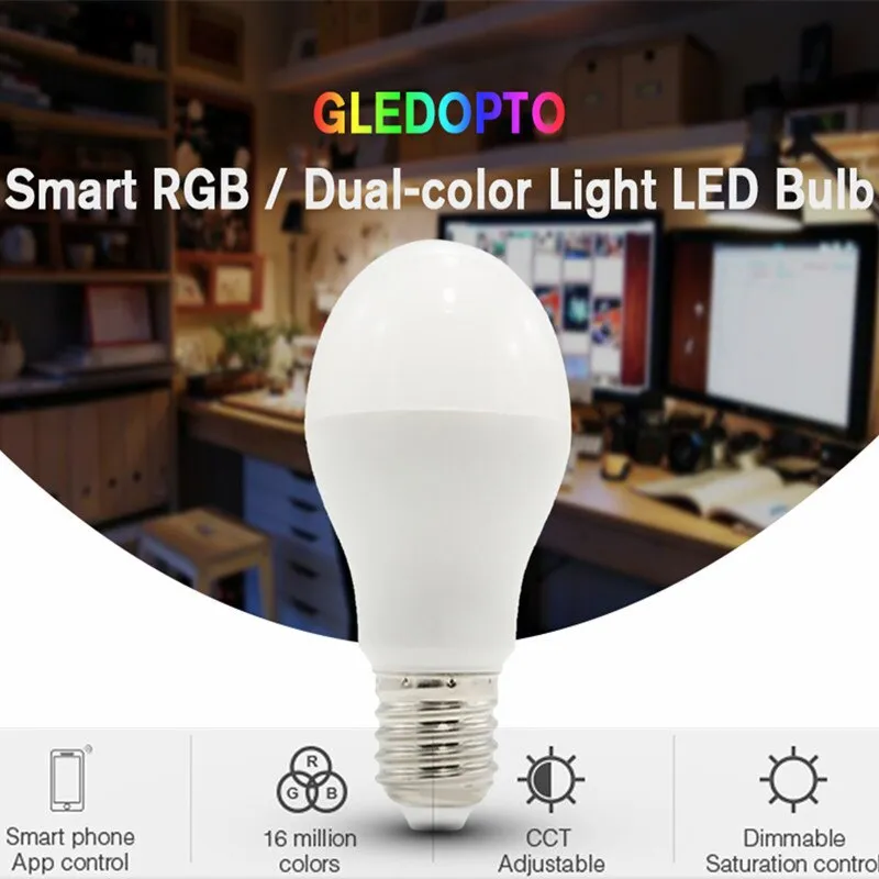 GLEDOPTO GL-B-007Z Smart RGB / Dual-Color Light LED Bulb For Home (White)