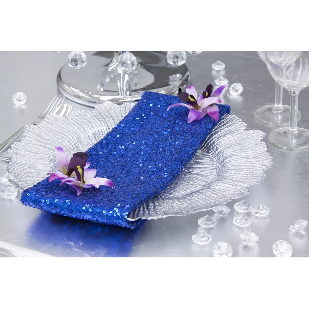 Glitz Sequin Napkin 20"x20" - Royal Blue