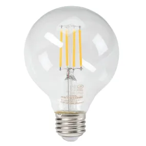 Globe Filament Bulb, 60W Equivalent, G25 shape, E26 Medium base, 2700K, 90 CRI, Clear