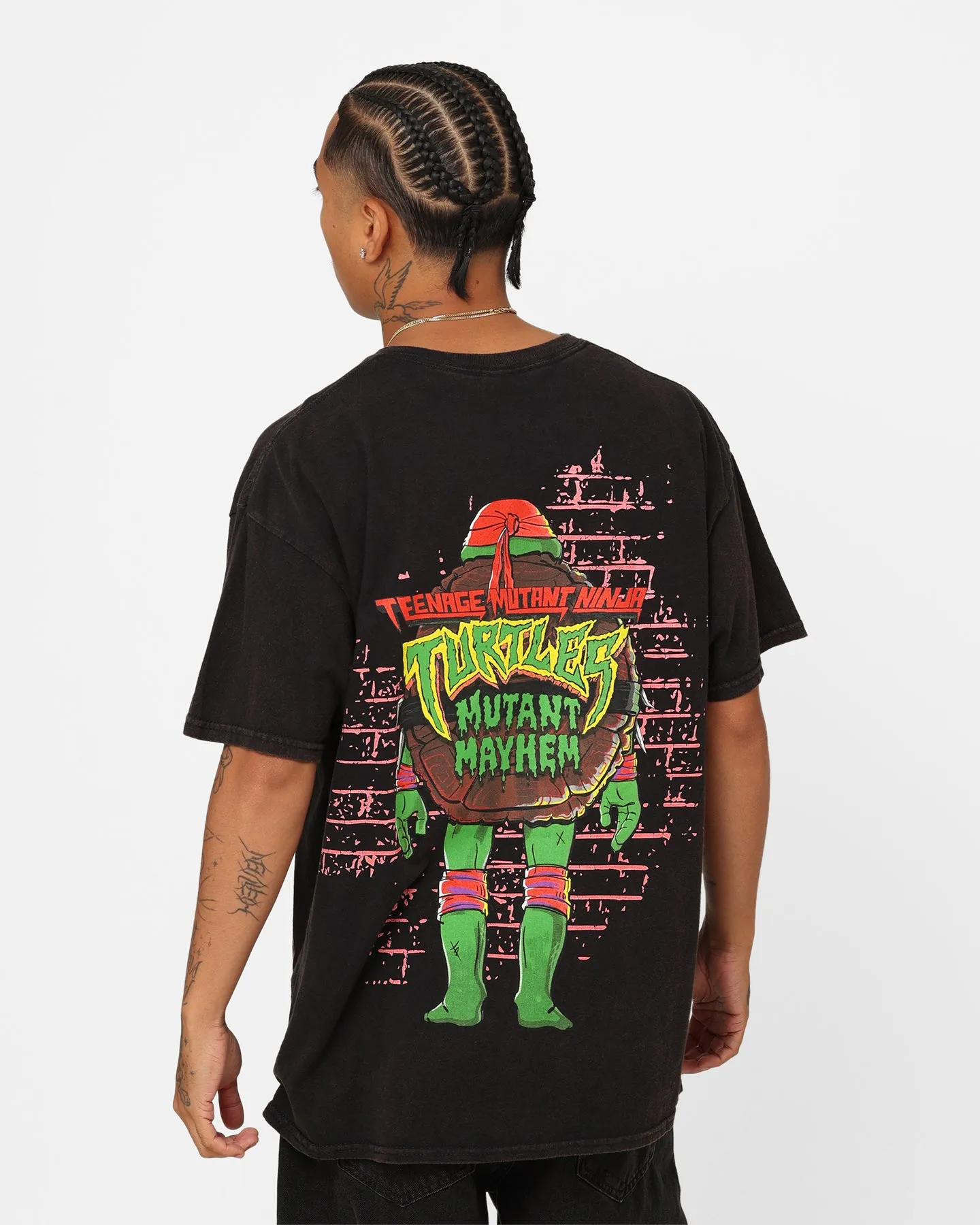 Goat Crew X Teenage Mutant Ninja Turtles Raphael Vintage T-Shirt Black Wash