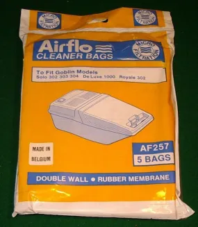 Goblin 302, 303, 304 Vacuum Cleaner Bags - Part No. AF257