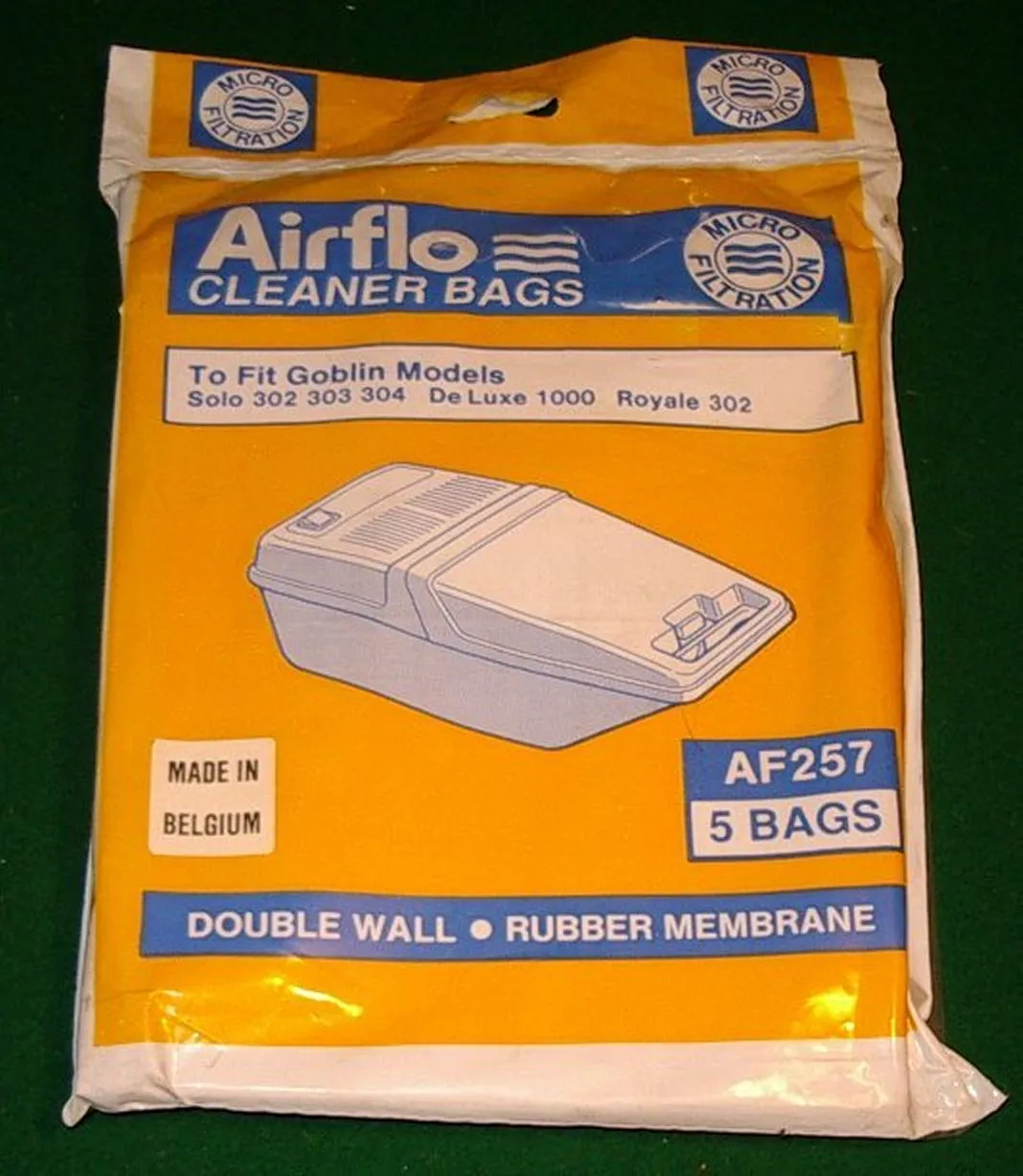 Goblin 302, 303, 304 Vacuum Cleaner Bags - Part No. AF257