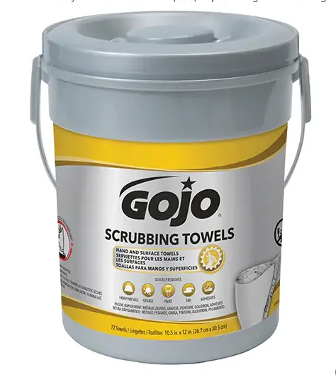 GOJO SCRUB WIPES 72/CANNISTER