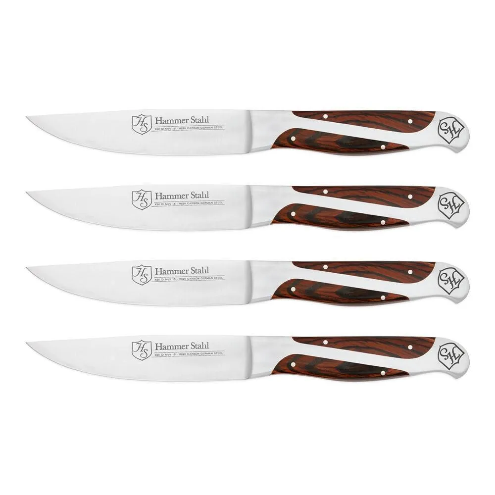 Hammer Stahl 4-Piece 5″ Robust Steak Knife Set