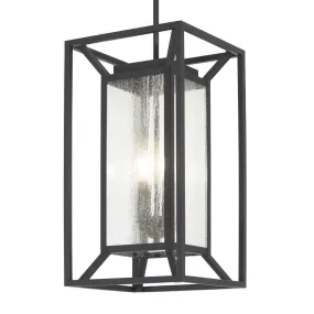 Harbor View 4 lights 12 in. Outdoor Hanging Lantern Black finish