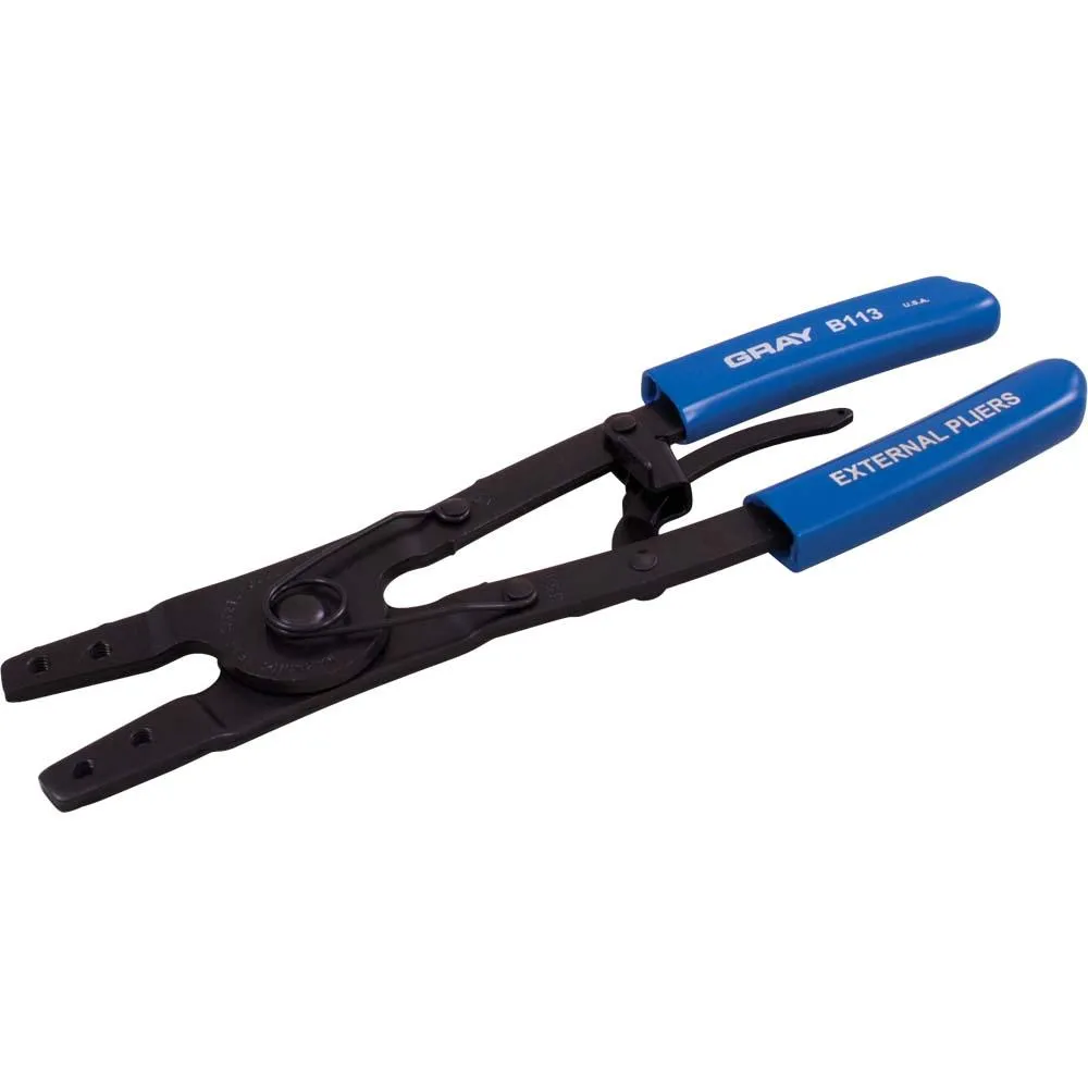 Heavy Duty Internal & External Retaining Ring Pliers with Spring Ratchet Lock Assembly