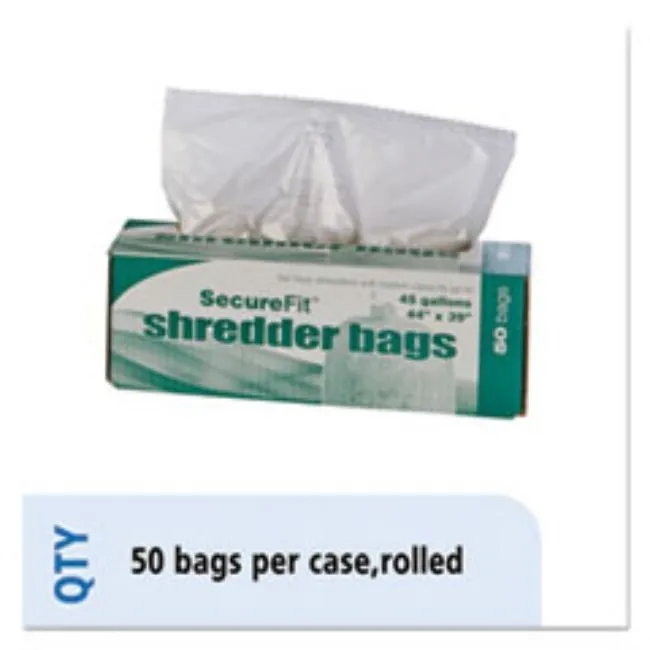 HEAVY-DUTY SHREDDER BAGS, 45 GAL CAPACITY, 50CT-BX (5 BOXES PER PACK)