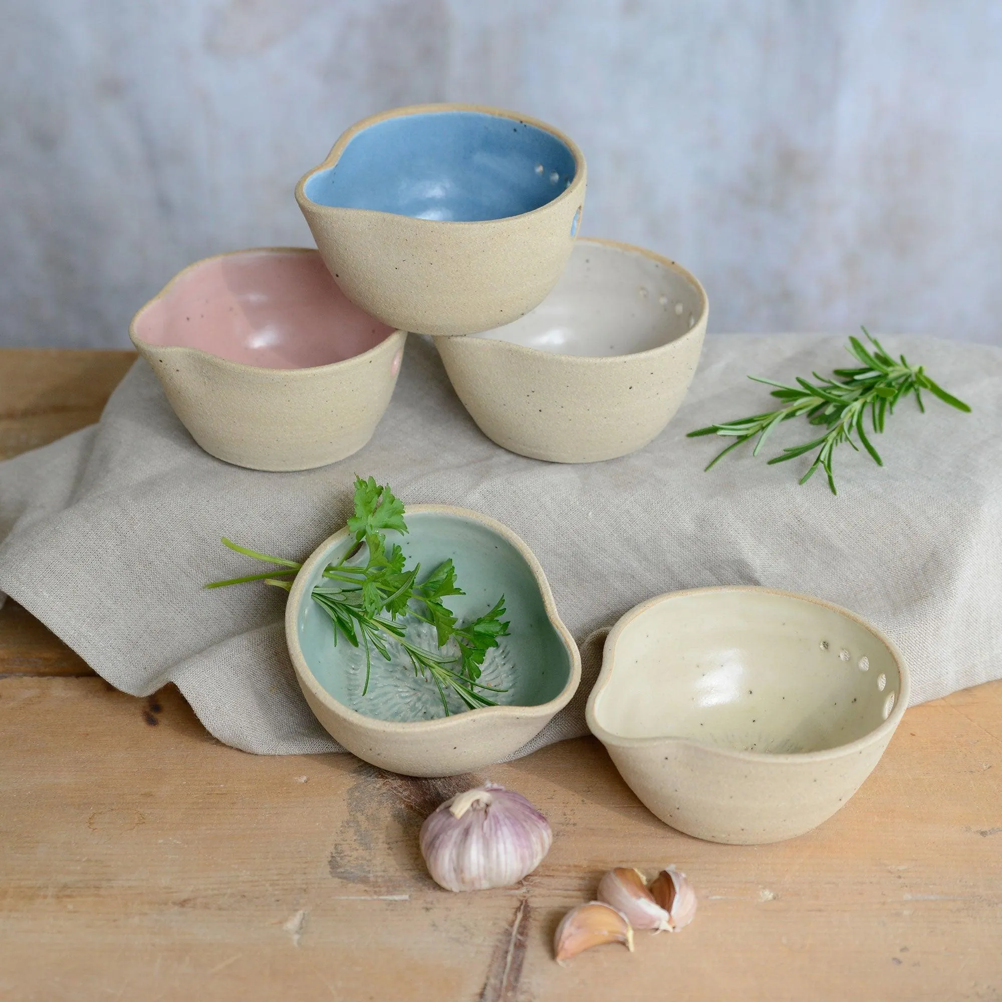 Herb Shredder Bowl Stone Series By Habulous Ceramics